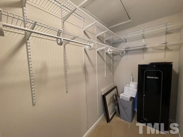 The walk-in closet