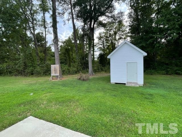 The backyard storage shed