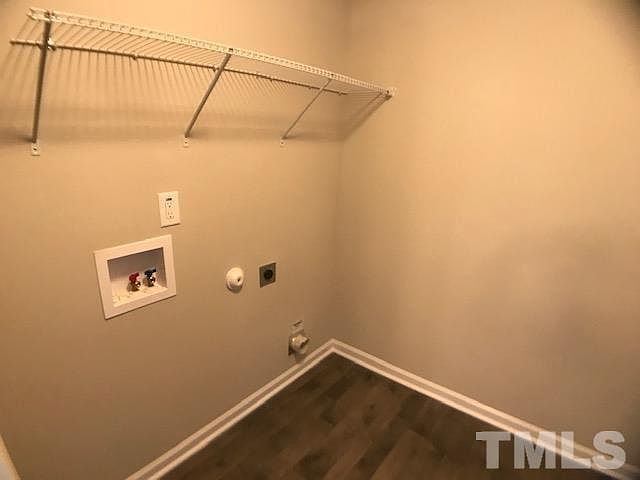 The laundry room with washer and dryer hookups